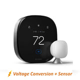 Ecobee Smart Thermostat Premium w/ Professional Installation + 1 Remote Sensor + up to 3 Fan Speeds Included (T2)