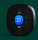 Ecobee Smart Thermostat Premium w/ Professional Installation + 1 Remote Sensor + up to 3 Fan Speeds Included (T2)