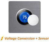 Nest Pro Smart Thermostat w/ Professional Installation + 1 Remote Sensor + Custom Wall Plate + Single Fan Speed Included (T3BP)