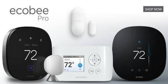 Picture of Ecobee Premium Smart Thermostat, Commercial ecobee thermostat, and Ecobee3