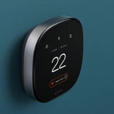 Ecobee Smart Thermostat Premium w/ Professional Installation + 1 Remote Sensor + up to 3 Fan Speeds Included (T2W)