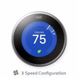 BYOD Nest Pro Smart Thermostat  Professional Installation +  Single Fan Speeds Included (T1)