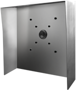 DoorBird Protective-Hood for D21xKH Video Door Stations, Stainless Steel, for in use with surface mounting housing.