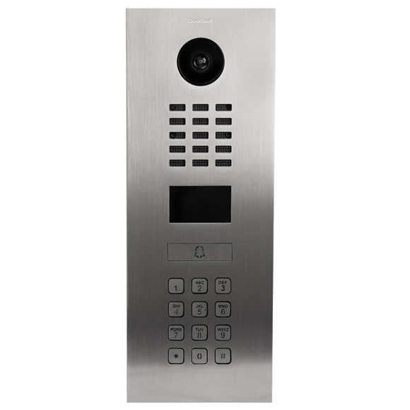 DoorBird Flush Mounted Multi-Unit IP Video Door Station With 1 Call Button & Keypad + Installation