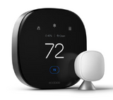 Ecobee Smart Thermostat Premium w/ Professional Installation + 1 Remote Sensor + up to 3 Fan Speeds Included (T1LP)