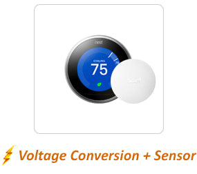Nest Pro Smart Thermostat w/ Professional Installation + 1 Remote Sensor + Custom Wall Plate + Single Fan Speed Included (T3BP)