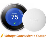 Nest Pro Smart Thermostat w/ Professional Installation + 1 Remote Sensor + Single Fan Speeds Included (CHURCH)