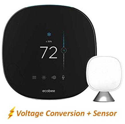 Ecobee5 Smart Thermostat w/ Professional Installation + 1 Remote Sensor + Up to 3 Fan Speeds Included (1540)