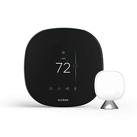 Ecobee Premium Smart Thermostat w/ Professional Installation and Humidifier Integration + 1 Remote Sensor w/ Single Fan Speed Included (T1LH)
