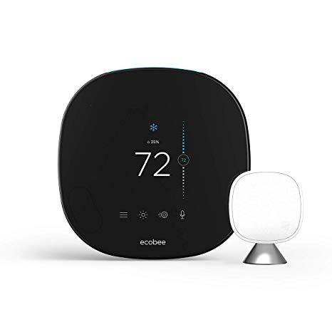 Ecobee Premium Smart Thermostat w/ Professional Installation + 1 Remote Sensor + 1 Fan Speed Included (T2LP)